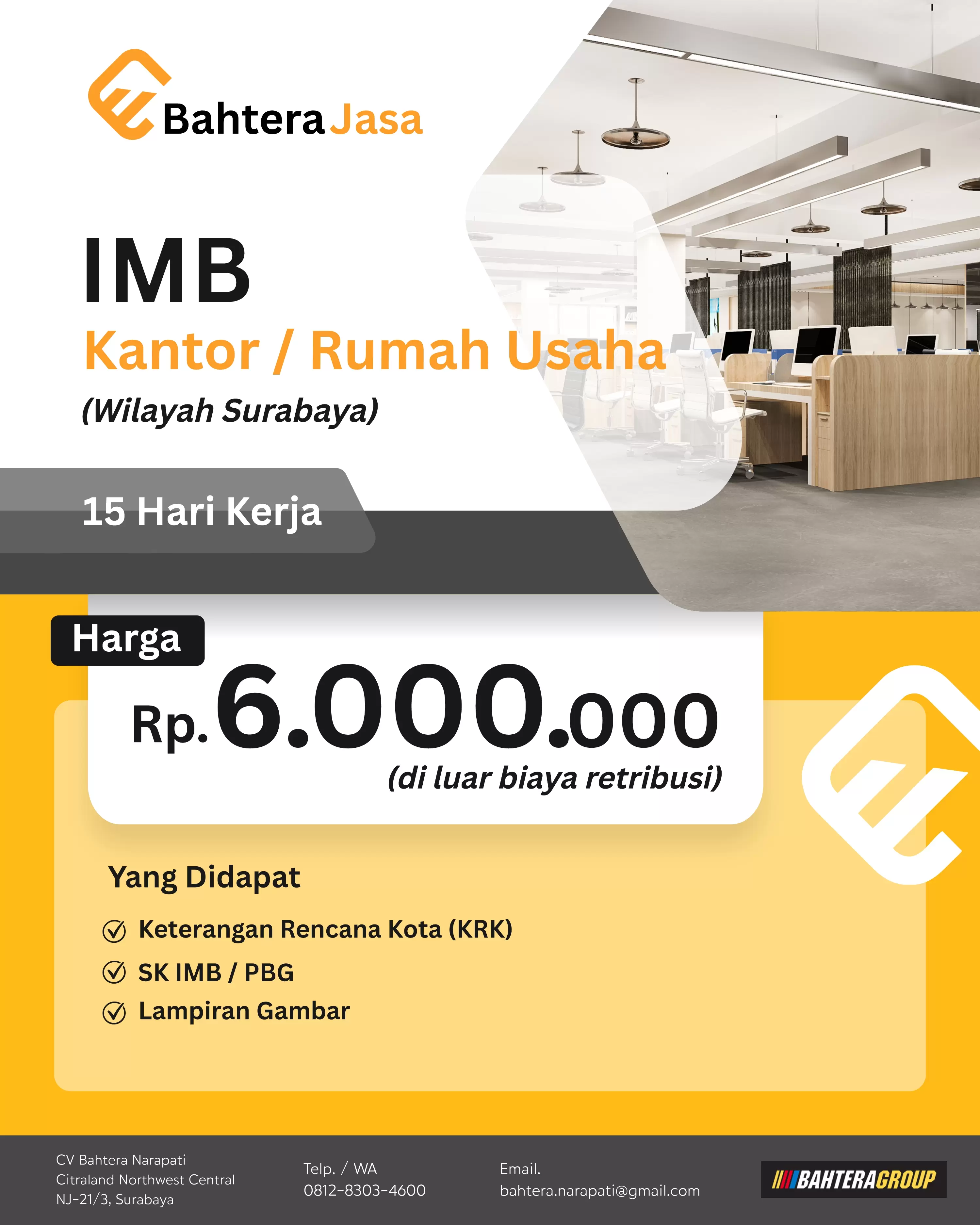 IMB Kantor / Rumah Usaha (Wilayah Surabaya)