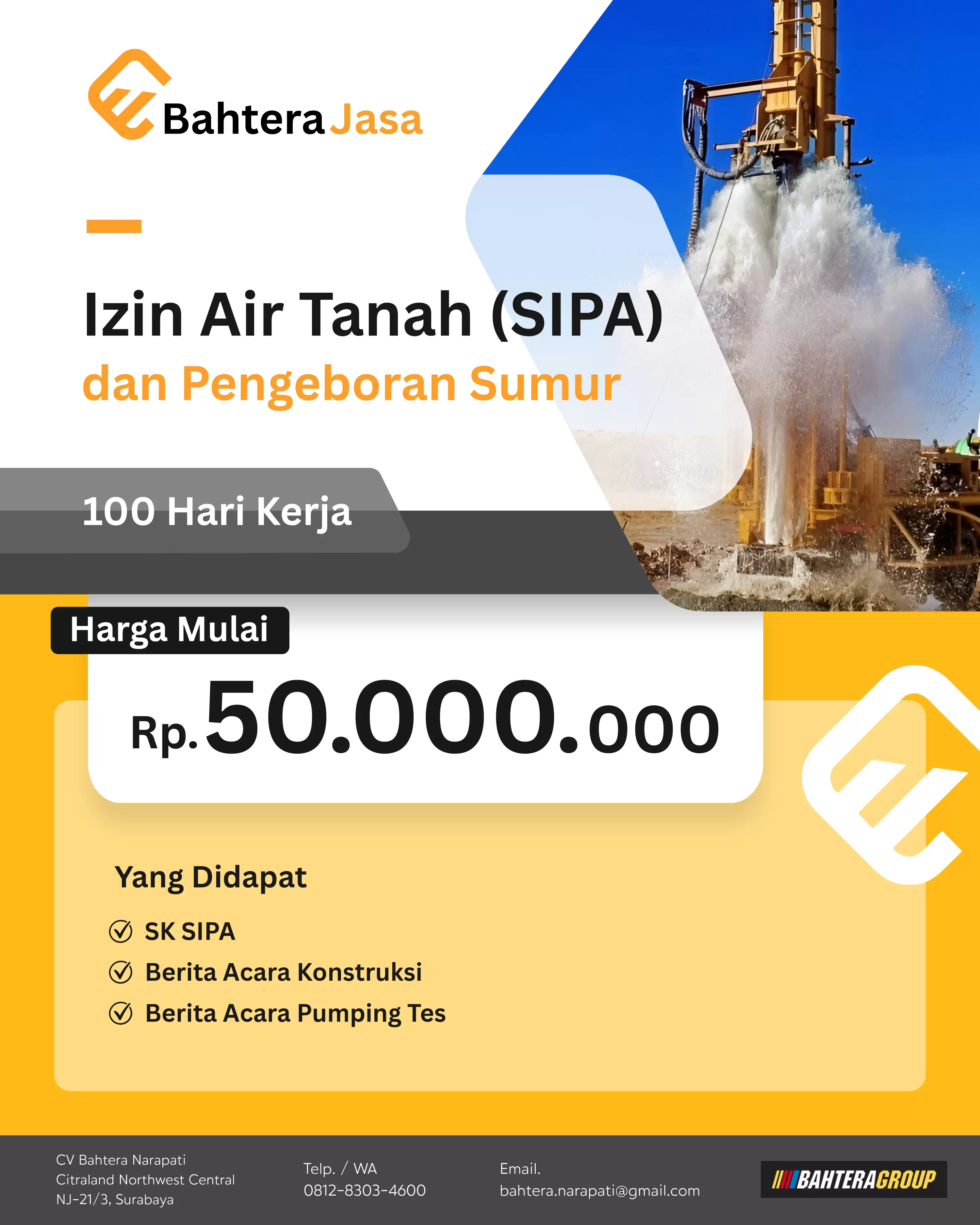 Izin Air Tanah (SIPA) dan Pengeboran Sumur