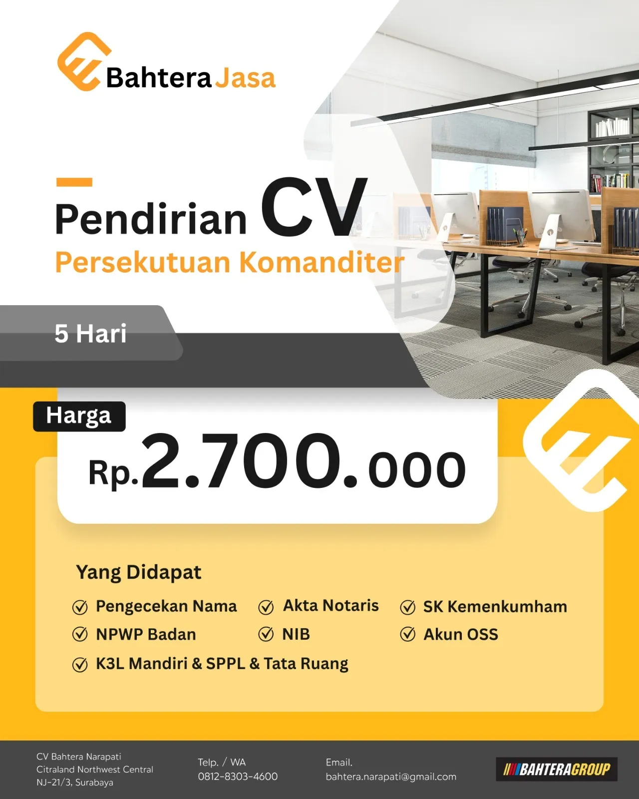 Pendirian CV
